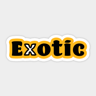 Exotic name plate with unique icon Sticker